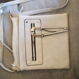 Taupe Crossbody w/Gold Accents